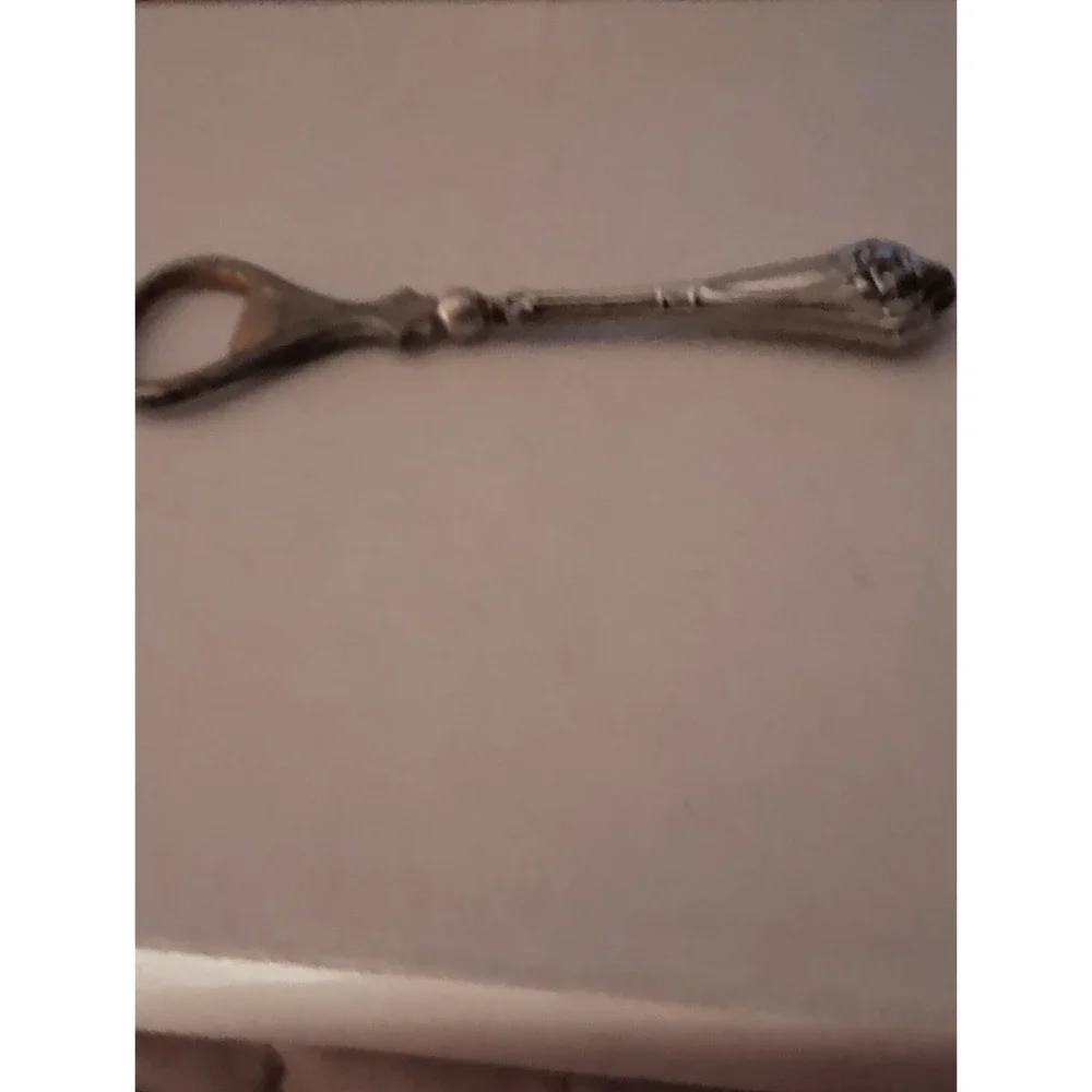 Antique Marked Sterling Silver Floral Decorations Flatware Bottle Opener 2-6-94